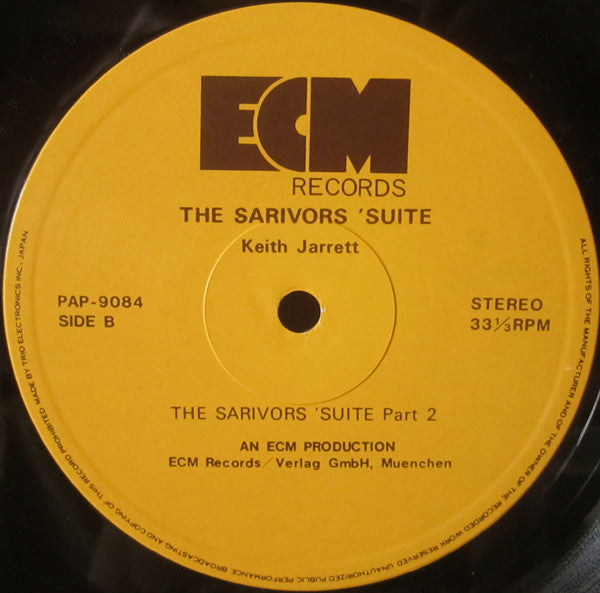 Keith Jarrett - The Survivors' Suite (Vinyl, LP, Album) Very Good Plus (VG+) / Good (G)
