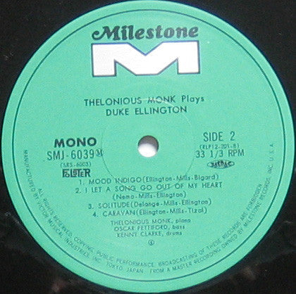 Thelonious Monk - Thelonious Monk Plays Duke Ellington (Vinyl, LP, ...