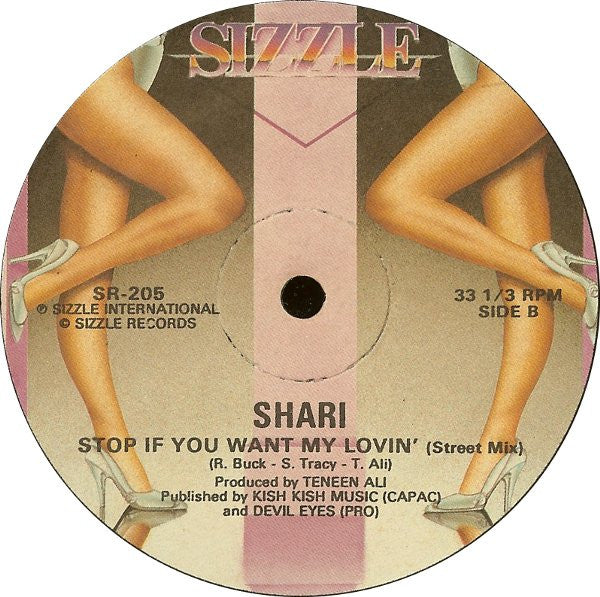 Shari - Stop If You Want My Lovin' (Vinyl, 12", 33 ⅓ RPM) Very Good Plus (VG+) / Very Good Plus (VG+)