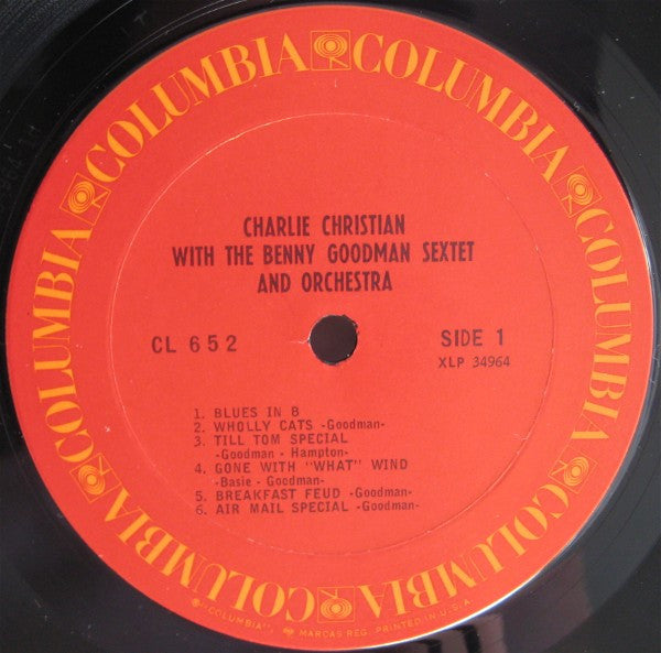 Charlie Christian - With The Benny Goodman Sextet And Orchestra (Vinyl, LP, Compilation, Reissue, Mono) Very Good (VG) / Very Good Plus (VG+)