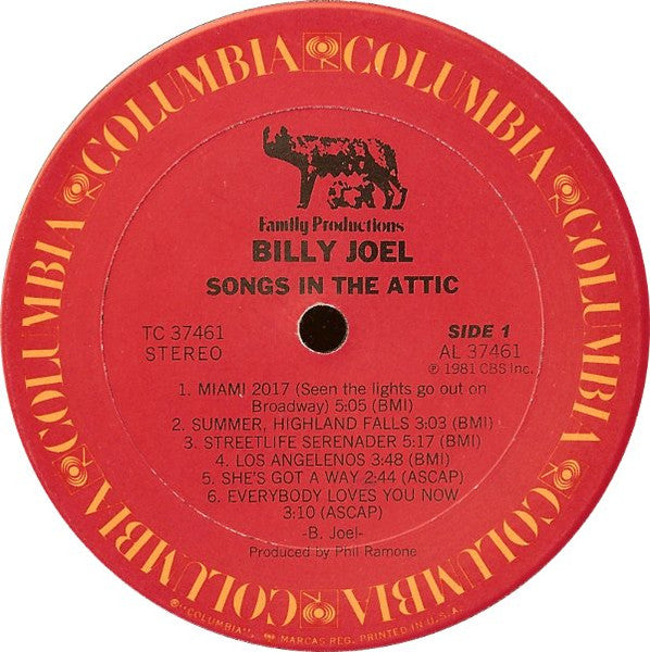 Billy Joel - Songs In The Attic (Vinyl, LP, Album, Reissue) Very Good (VG) / Very Good (VG)