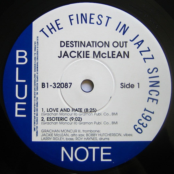 Jackie McLean - Destination... Out! (Vinyl, LP, Album, Limited Edit...