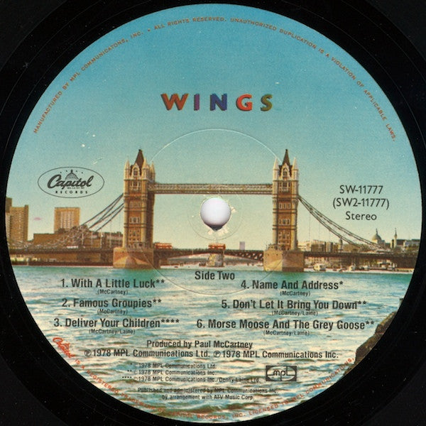 Wings (2) - London Town (Vinyl, LP, Album, Stereo) Good Plus (G+) / Good Plus (G+)