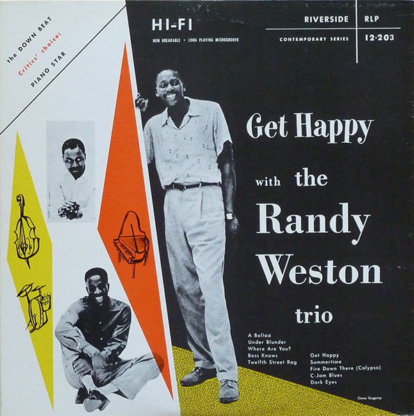 Randy Weston Trio - Get Happy With The Randy Weston Trio (Vinyl, LP, Album, Reissue, Mono) Very Good Plus (VG+) / Very Good (VG)