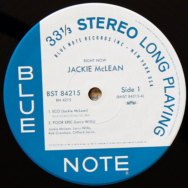 Jackie McLean - Right Now! (Vinyl, LP, Album, Stereo, Reissue, Limi...