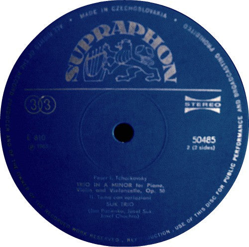 Pyotr Ilyich Tchaikovsky - Piano Trio (In A Minor) (Vinyl, LP, Repress, Stereo) Very Good Plus (VG+) / Very Good Plus (VG+)