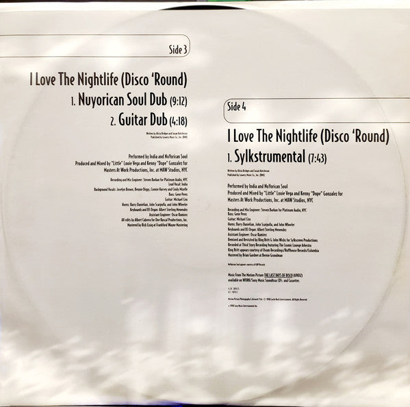 India - I Love The Nightlife (Disco Round) - 12" Remixes (Vinyl, 12...
