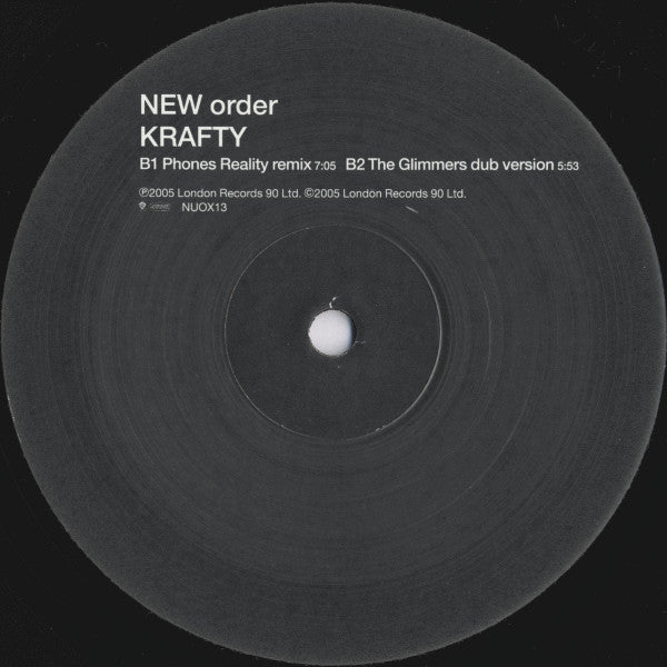 New Order - Krafty (Vinyl, 12", 33 ⅓ RPM, Single) Very Good (VG) / Very Good (VG)