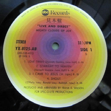 The Mighty Clouds Of Joy - Live And Direct (Vinyl, LP, Album, Promo, Stereo) Very Good Plus (VG+) / Very Good (VG)