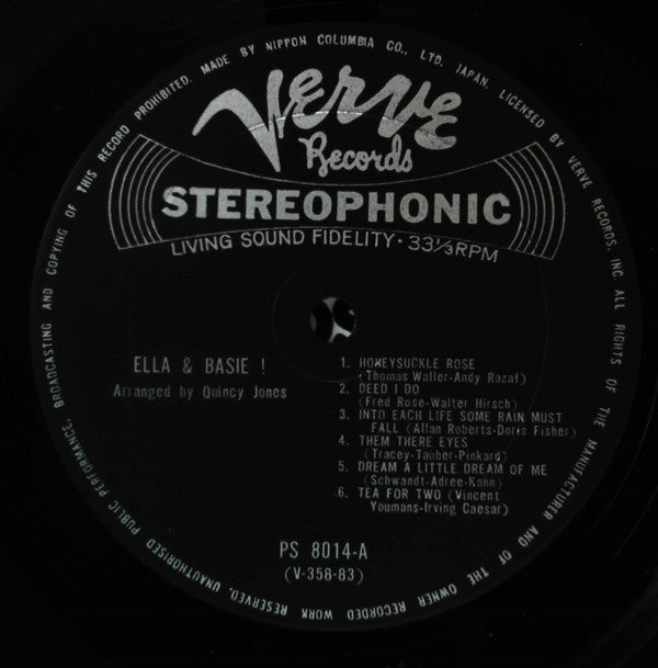 Ella Fitzgerald - Ella And Basie! (Vinyl, LP, Album, Stereo) Very Good Plus (VG+) / Very Good Plus (VG+)