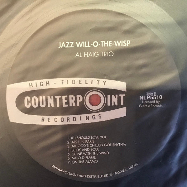 Al Haig - Jazz Will-O-The-Wisp (Vinyl, LP, Reissue, Mono) Very Good (VG) / Very Good Plus (VG+)