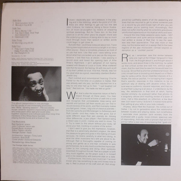 The Red Garland Quintet - Jazz Junction (2xVinyl, LP, Compilation, Promo, Remastered) Very Good Plus (VG+) / Very Good Plus (VG+)