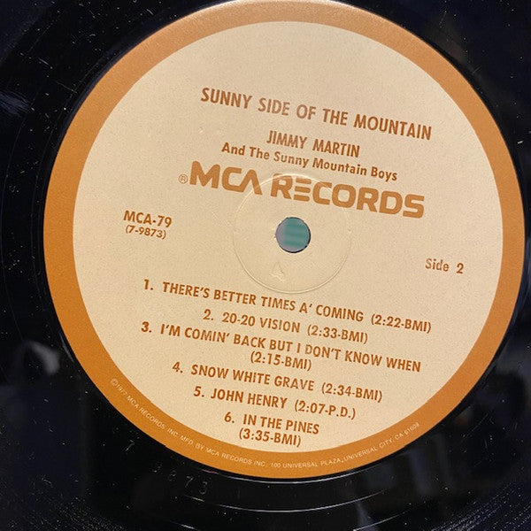 Jimmy Martin - Sunny Side Of The Mountain (Vinyl, LP, Album, Reissue) Very Good Plus (VG+) / Very Good (VG)