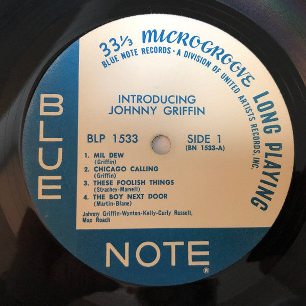 Johnny Griffin - Introducing Johnny Griffin (Vinyl, LP, Album, Mono) Very Good (VG) / Very Good (VG)