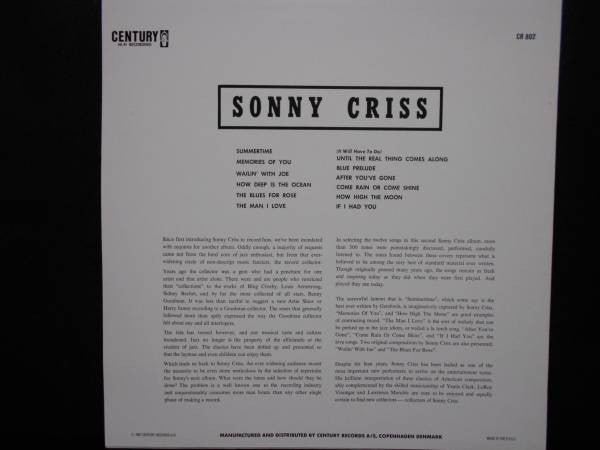 Sonny Criss - Go Man! (Vinyl, LP, Album, Mono) Very Good Plus (VG+) / Good Plus (G+)