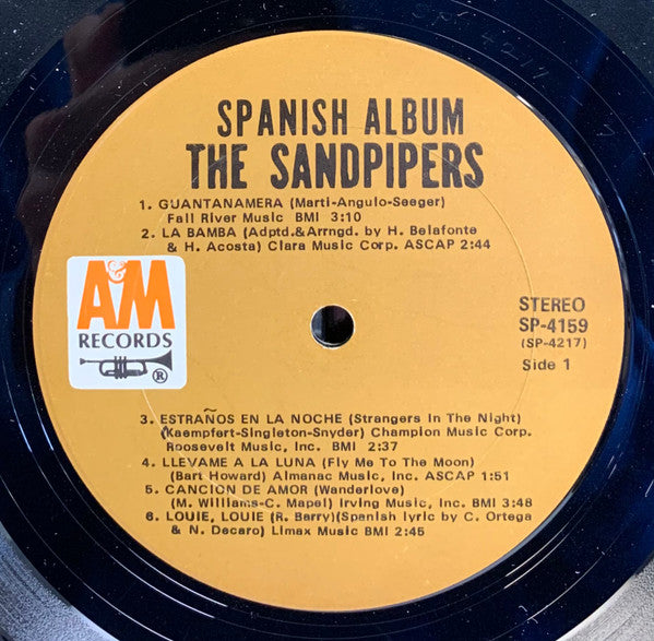 The Sandpipers - Spanish Album (Vinyl, LP, Album, Stereo) Very Good Plus (VG+) / Very Good (VG)