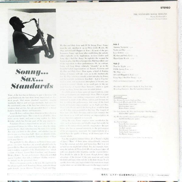 Sonny Rollins & Co. - The Standard Sonny Rollins (Vinyl, LP, Album, Promo, Reissue, Stereo) Very Good Plus (VG+) / Very Good Plus (VG+)