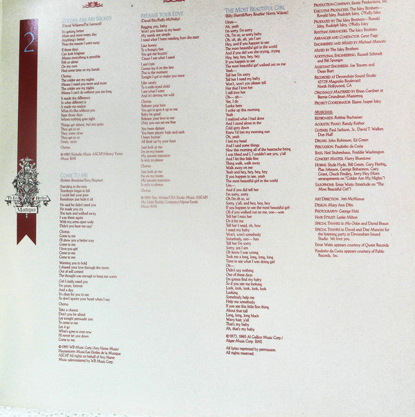 The Isley Brothers - Masterpiece (Vinyl, LP, Album) Very Good (VG) / Very Good (VG)
