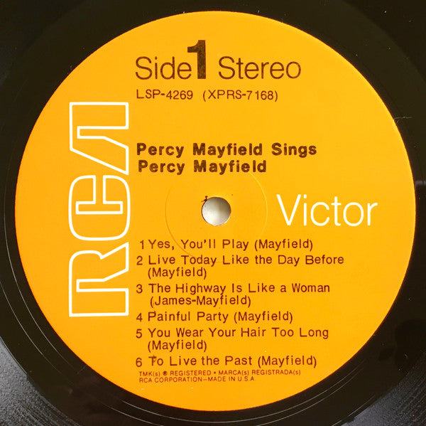 Percy Mayfield - Sings Percy Mayfield (Vinyl, LP, Album, Stereo) Very Good (VG) / Good (G)
