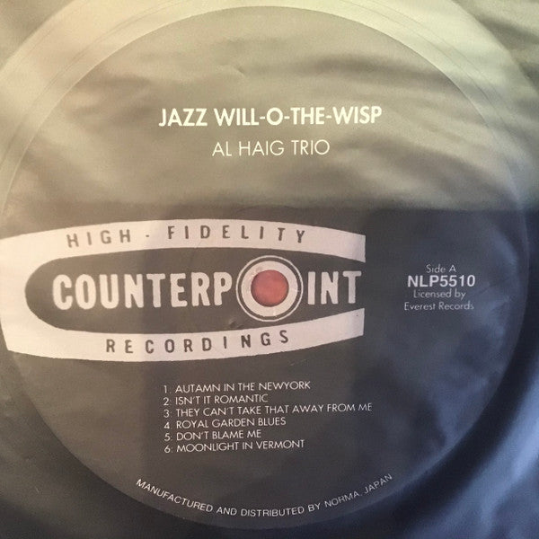 Al Haig - Jazz Will-O-The-Wisp (Vinyl, LP, Reissue, Mono) Very Good (VG) / Very Good Plus (VG+)