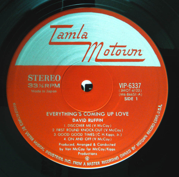 David Ruffin - Everything's Coming Up Love (Vinyl, LP) Very Good Plus (VG+) / Very Good (VG)
