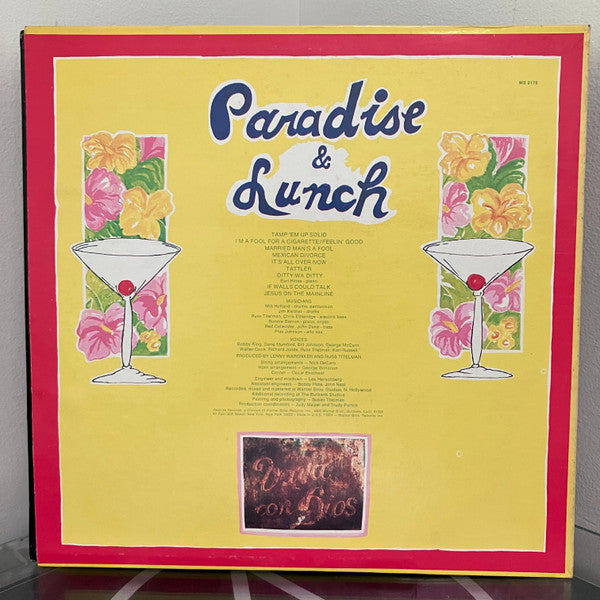 Ry Cooder - Paradise And Lunch (Vinyl, LP, Album, Reissue) Very Good Plus (VG+) / Very Good Plus (VG+)