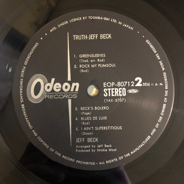Jeff Beck - Truth (Vinyl, LP, Album, Reissue, Stereo) Very Good Plus (VG+) / Very Good Plus (VG+)