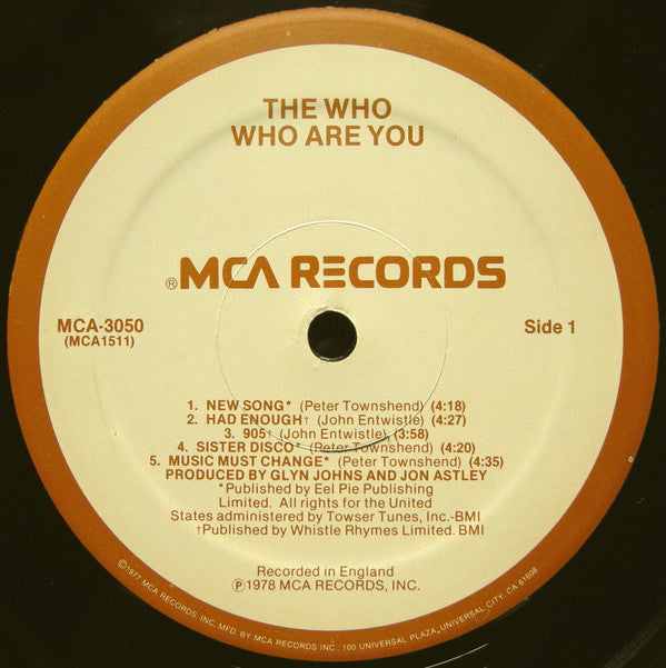 The Who - Who Are You (Vinyl, LP, Album, Stereo) Very Good (VG) / Very Good (VG)