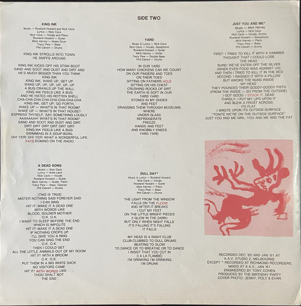 The Birthday Party - Prayers On Fire (Vinyl, LP, Album, Repress) Very Good Plus (VG+) / Very Good (VG)