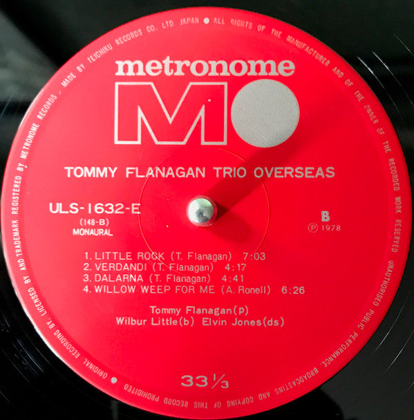Tommy Flanagan - Overseas (Vinyl, LP, Album, Reissue, Mono) Very Good (VG) / Very Good (VG)