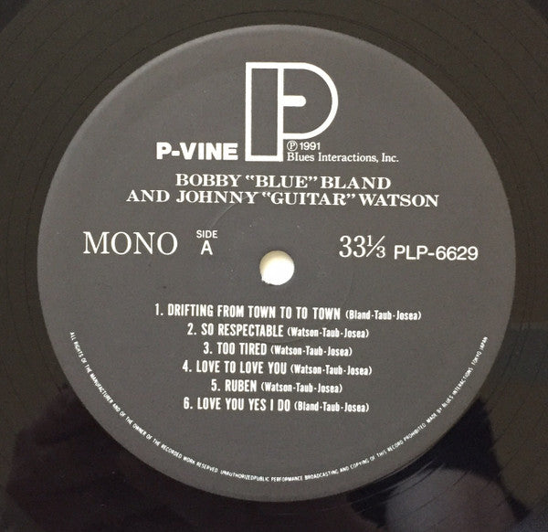Bobby Bland - Bobby "Blue" Bland And Johnny "Guitar" Watson (Vinyl, LP, Limited Edition, Reissue, Mono) Very Good (VG) / Very Good Plus (VG+)