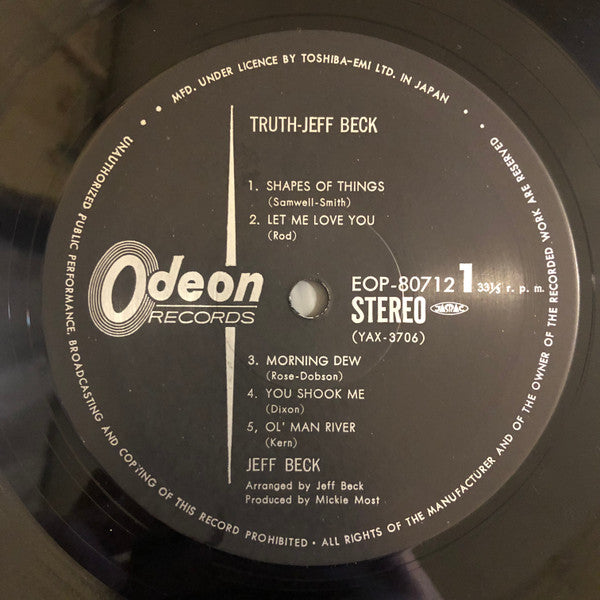 Jeff Beck - Truth (Vinyl, LP, Album, Reissue, Stereo) Near Mint (NM or M-) / Very Good (VG)