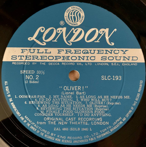 Lionel Bart - Oliver! (Vinyl, LP, Album, Stereo) Very Good (VG) / Very Good (VG)
