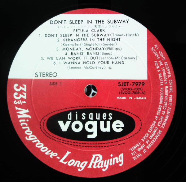 Petula Clark - Don't Sleep In The Subway (Vinyl, LP, Compilation, Stereo) Very Good Plus (VG+) / Very Good (VG)