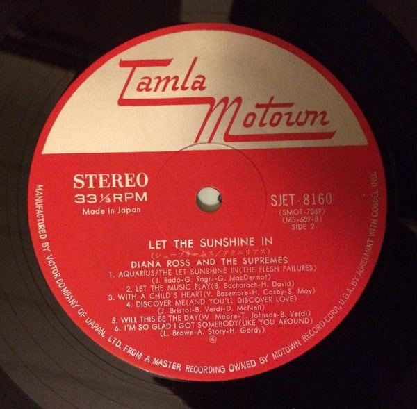 The Supremes - Let The Sunshine In (Vinyl, LP, Album, Stereo) Very Good (VG) / Very Good (VG)