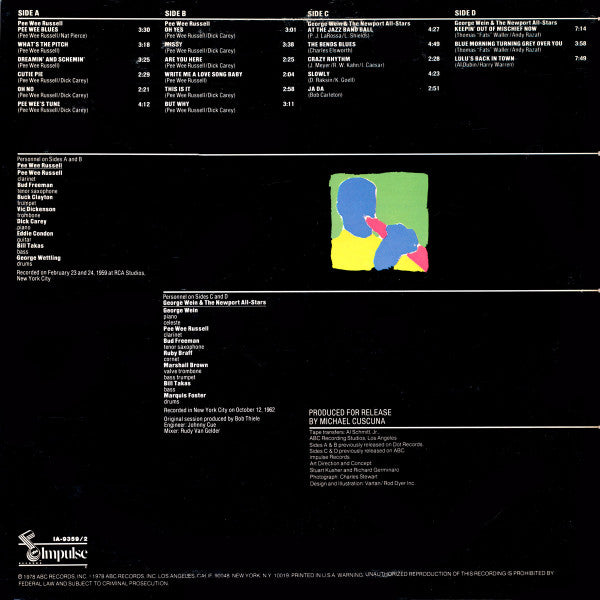 Pee Wee Russell - Salute To Newport: Featuring Pee Wee Russell (2xVinyl, LP, Album, Compilation) Very Good Plus (VG+) / Very Good Plus (VG+)