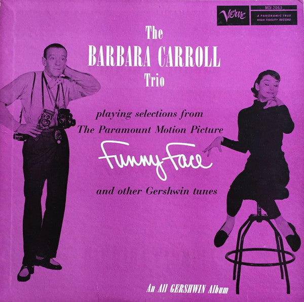 Barbara Carroll Trio - Funny Face (Vinyl, LP, Mono) Good Plus (G+) / Good (G)