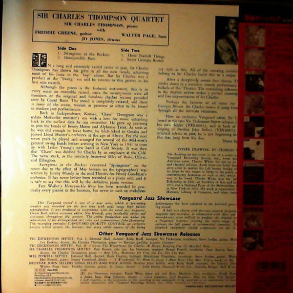 Sir Charles Thompson Quartet - Sir Charles Thompson Quartet (Vinyl, LP, Album, Reissue) Very Good Plus (VG+) / Near Mint (NM or M-)