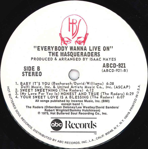 The Masqueraders - Everybody Wanna Live On (Vinyl, LP, Album, Stereo) Good Plus (G+) / Very Good (VG)