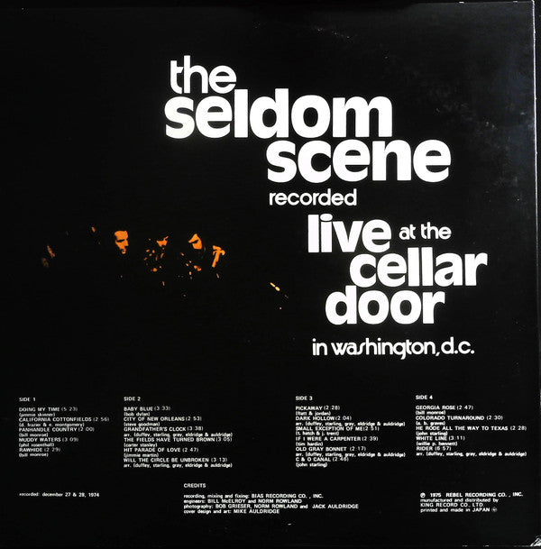 The Seldom Scene - Live At The Cellar Door (2xVinyl, LP) Very Good Plus (VG+) / Very Good Plus (VG+)