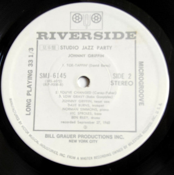 Johnny Griffin - Studio Jazz Party (Vinyl, LP, Album, Promo, Reissue, Stereo) Very Good Plus (VG+) / Very Good Plus (VG+)