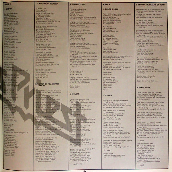 Judas Priest - Stained Class (Vinyl, LP, Album, Reissue, Stereo) Very Good Plus (VG+) / Very Good (VG)