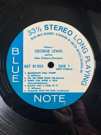 George Lewis And His New Orleans Stompers - George Lewis And His New Orleans Stompers (Volume 1) (Vinyl, LP, Reissue, Stereo) Very Good Plus (VG+) / Very Good Plus (VG+)