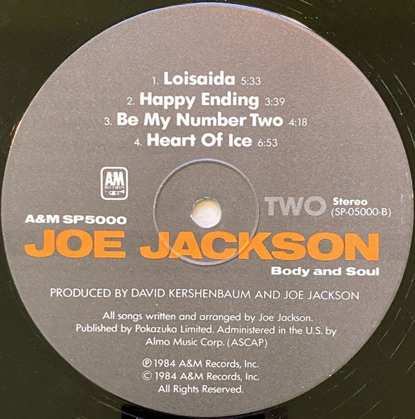 Joe Jackson - Body And Soul (Vinyl, LP, Album, Reissue, Stereo) Good Plus (G+) / Good Plus (G+)