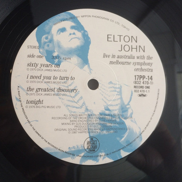 Elton John - Live In Australia With The Melbourne Symphony Orchestra (2xVinyl, LP, Album) Very Good (VG) / Very Good Plus (VG+)