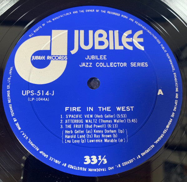Herb Geller - Fire In The West (Vinyl, LP, Album, Reissue, Mono) Very Good Plus (VG+) / Very Good Plus (VG+)
