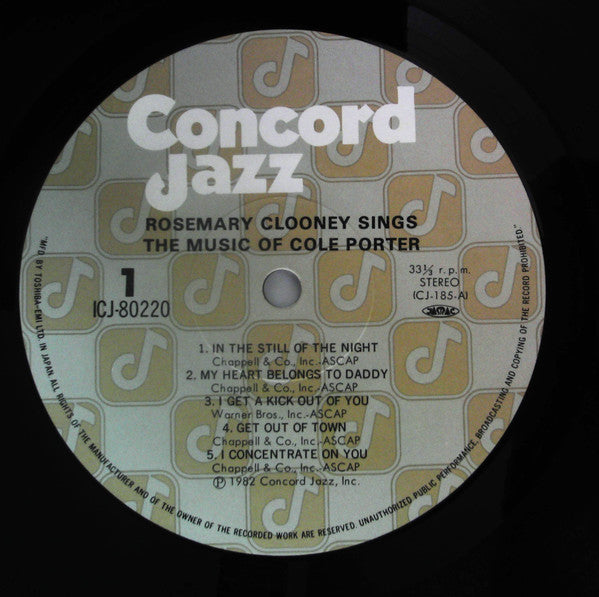 Rosemary Clooney - Rosemary Clooney Sings The Music Of Cole Porter (Vinyl, LP, Album) Very Good Plus (VG+) / Very Good (VG)