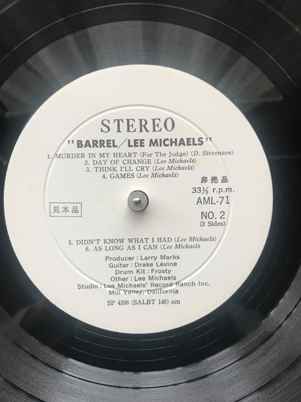 Lee Michaels - Barrel (Vinyl, LP, Album, Promo) Very Good (VG) / Very Good (VG)