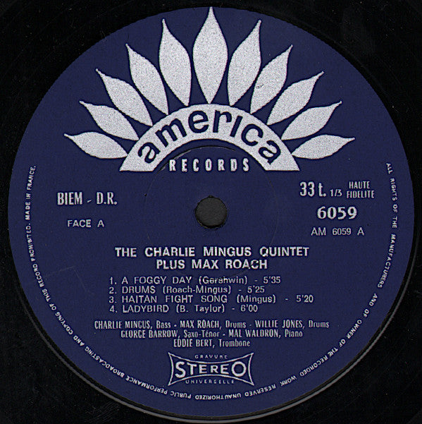 The Charles Mingus Quintet - The Charles Mingus Quintet + Max Roach (Vinyl, LP, Album, Stereo) Very Good (VG) / Very Good (VG)