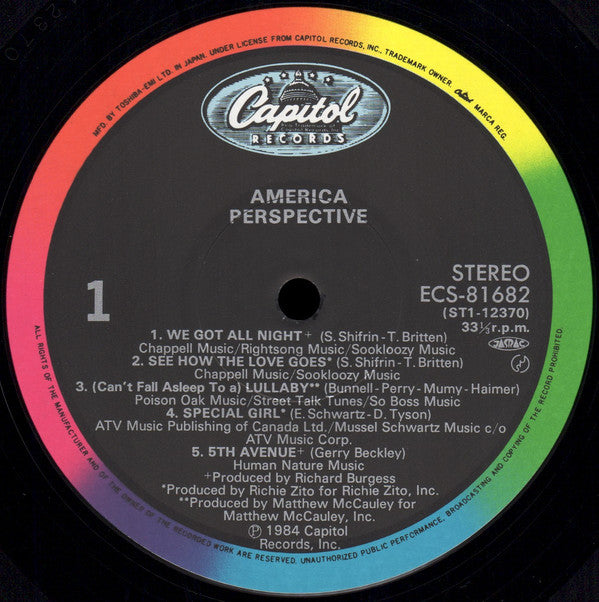 America (2) - Perspective (Vinyl, LP, Album) Very Good Plus (VG+) / Very Good Plus (VG+)